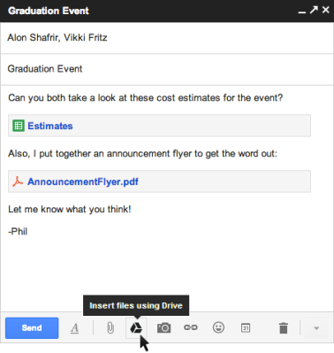 Gmail dan Drive - cara baru untuk mengirim file